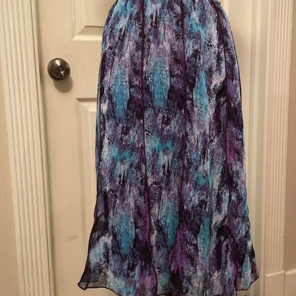 Connected Women's Purple and Blue Skirt